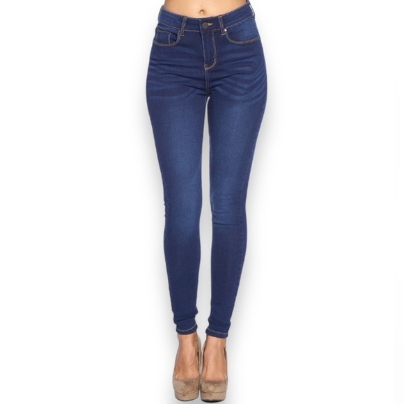 Blue Age - High Rise Solid Skinny Jeans Size 1 - Picture 1 of 15